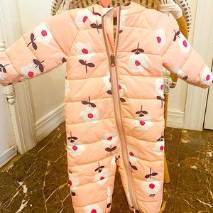 Hanna Andersson Pink Snowsuit 3-6M Floral Print